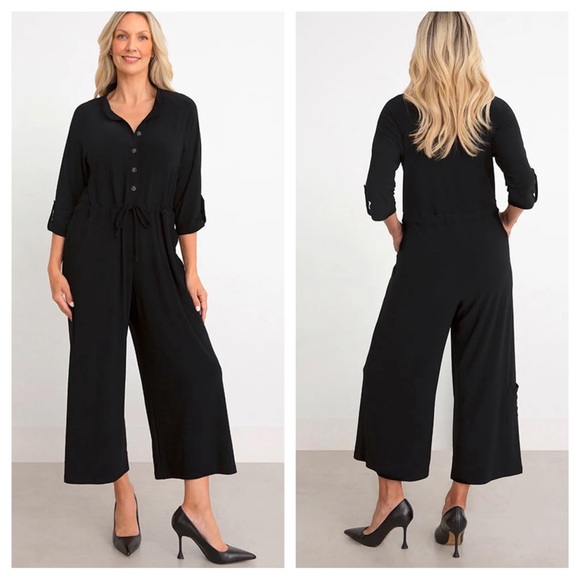 Sympli black Safari Jumpsuit - Picture 1 of 10